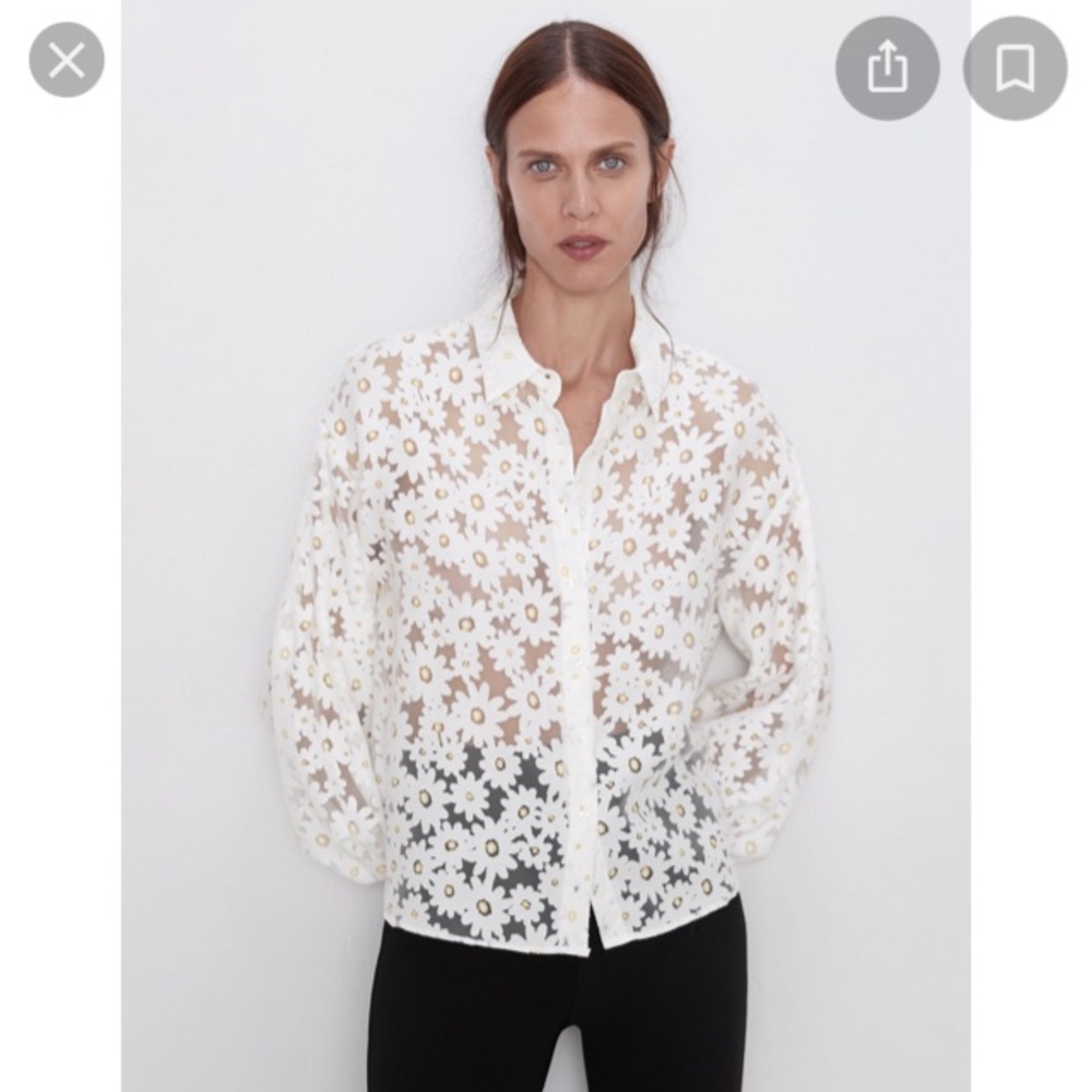 Zara daisy shirt